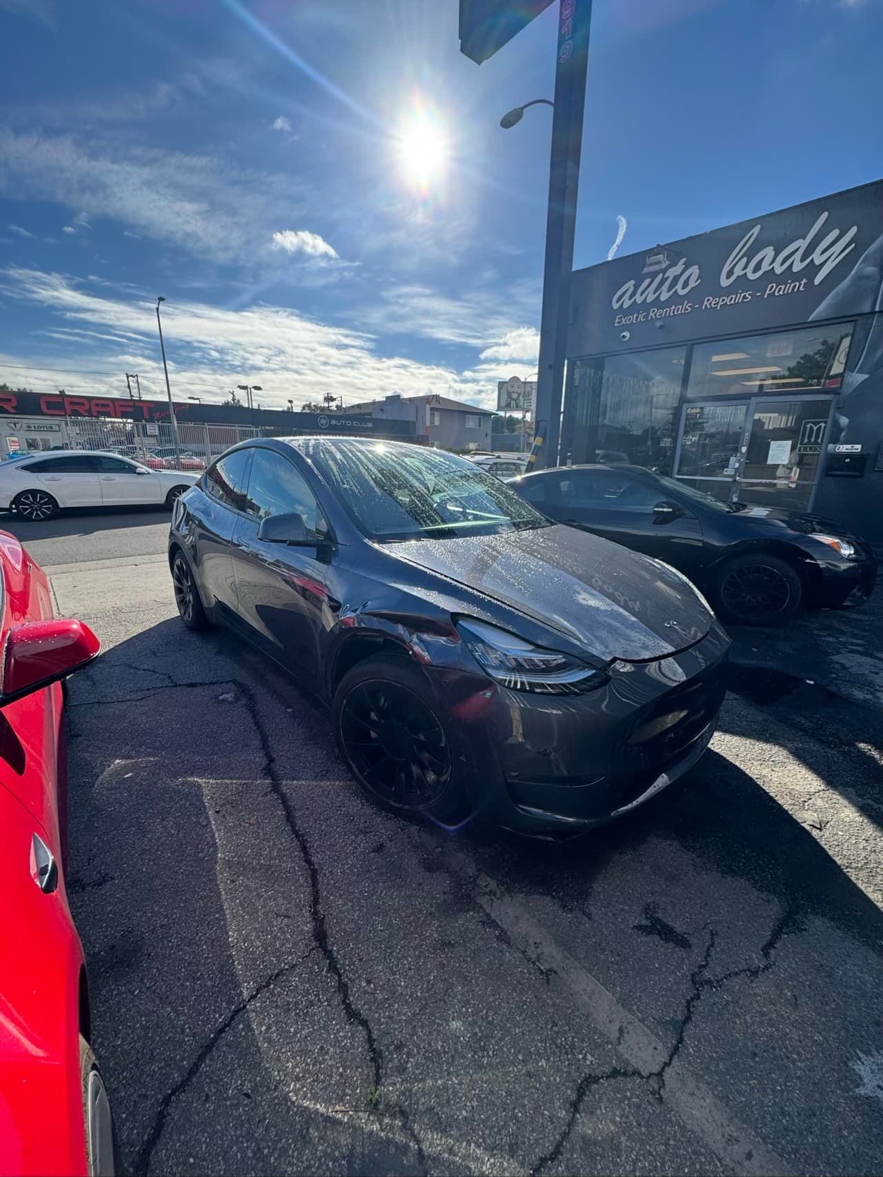 2024 Tesla Model Y before repair